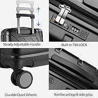 Amazon.com | VANKEAN Carry On Luggage with Spinner Wheels & TSA